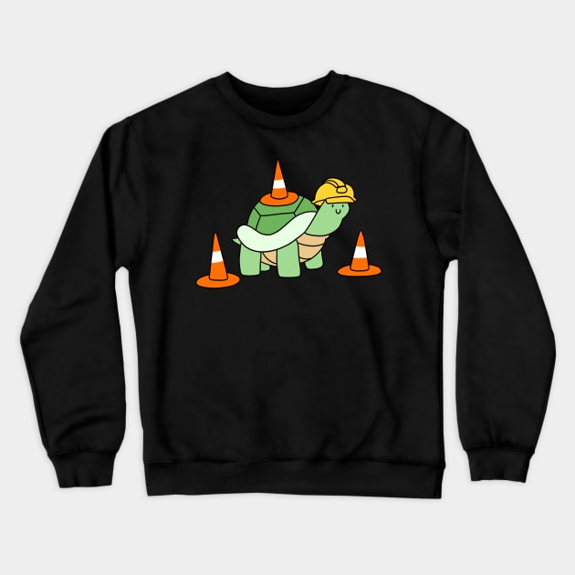 Traffic Cone Turtle Crewneck Sweatshirt by saradaboru